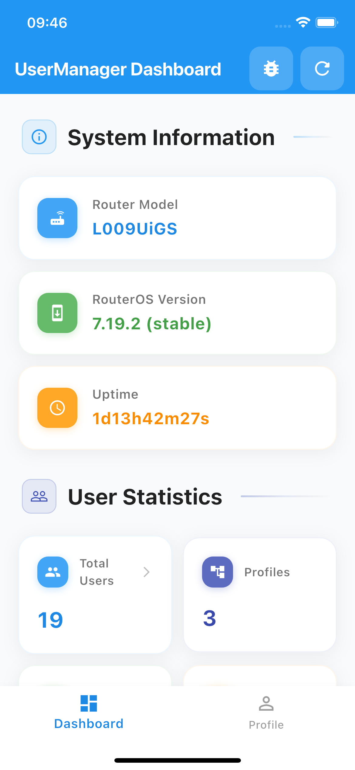 MikroUserman Dashboard
