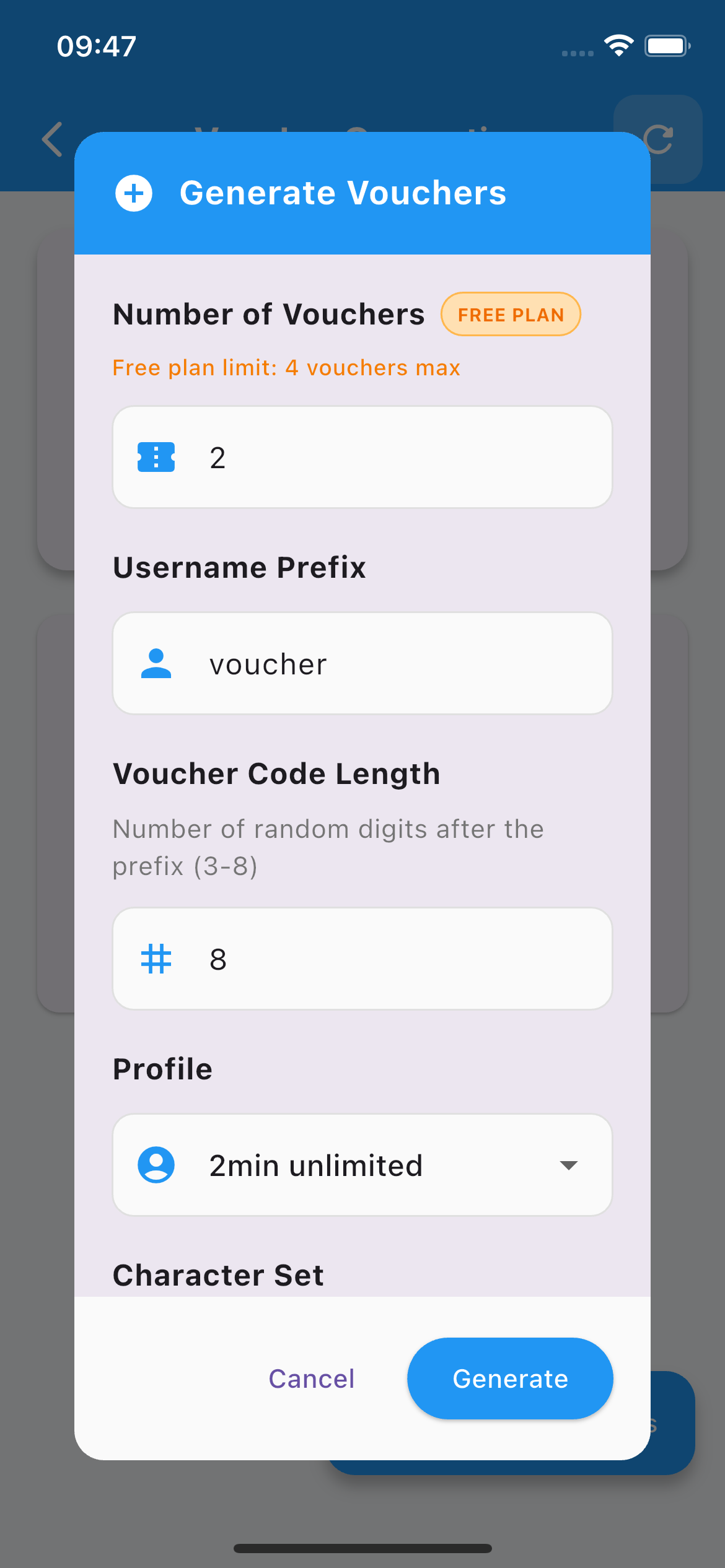 Voucher Generation